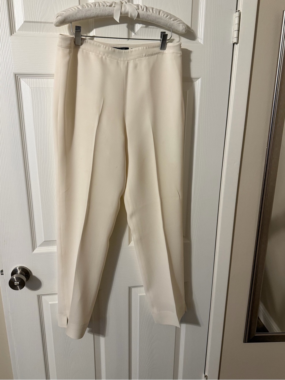 Lafayette 148 New York Cream Tailored Dress Pants